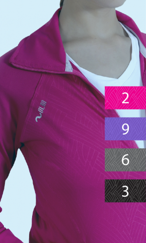 Campera F266 Poliéster con lycra gofrado